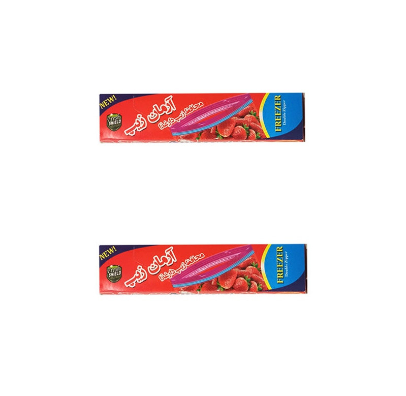 کیسه زیپ دار آرمان زیپ مدل 35x25 مجموعه دوعددی بسته 15 عددی