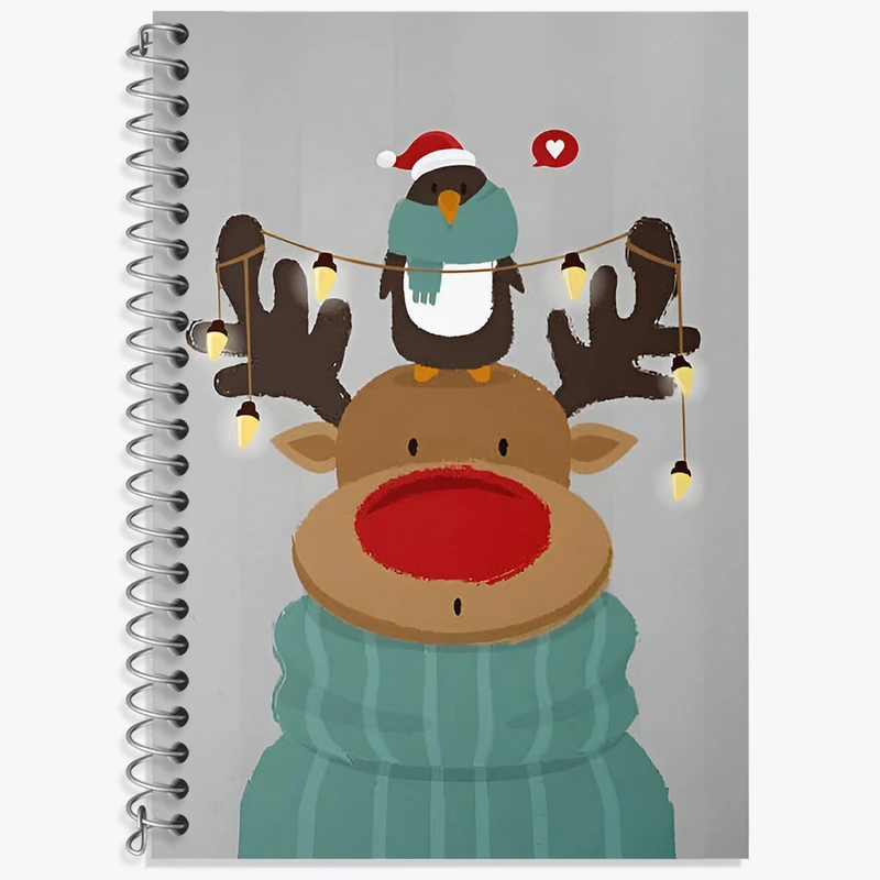 دفتر لغت 50 برگ خندالو طرح گوزن کیوت کد N4706