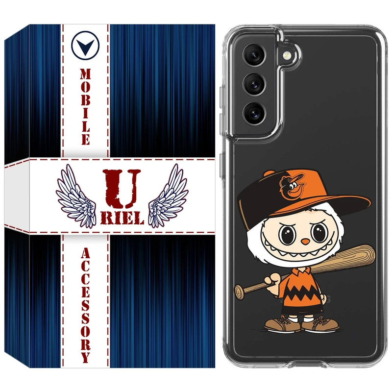 کاور یوریل قاب مدل Clear کد 128 طرح لبوبو Labubu مناسب برای گوشی موبایل سامسونگ Galaxy S21 FE