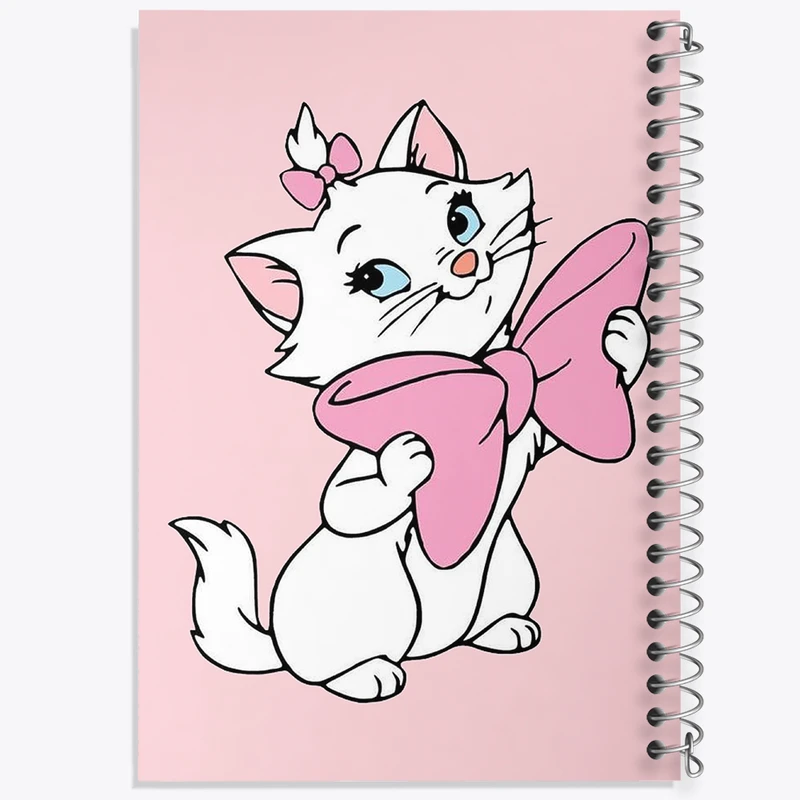 دفتر ژورنال نویسی 50 برگ خندالو مدل نقطه ای طرح گربه ماری (Marie) کد N1822