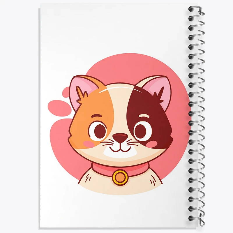 دفتر نقاشی 50 برگ خندالو طرح گربه حیوانات بامزه کد 37162