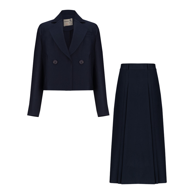 ست کت و دامن زنانه السانا مدل بلورین کد 213104