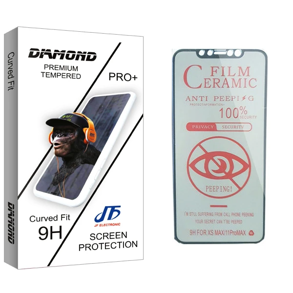 محافظ صفحه نمایش جی اف مدل Diamond glass مناسب برای گوشی موبایل اپل iPhone 11 Pro Max