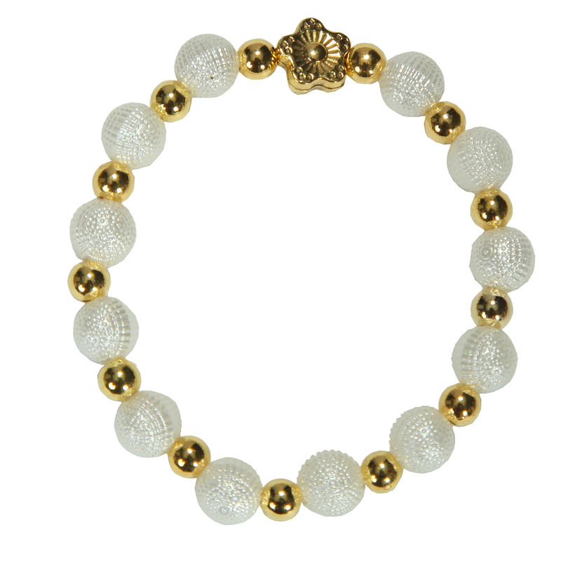 دستبند دخترانه  مدل  مروارید برفکی