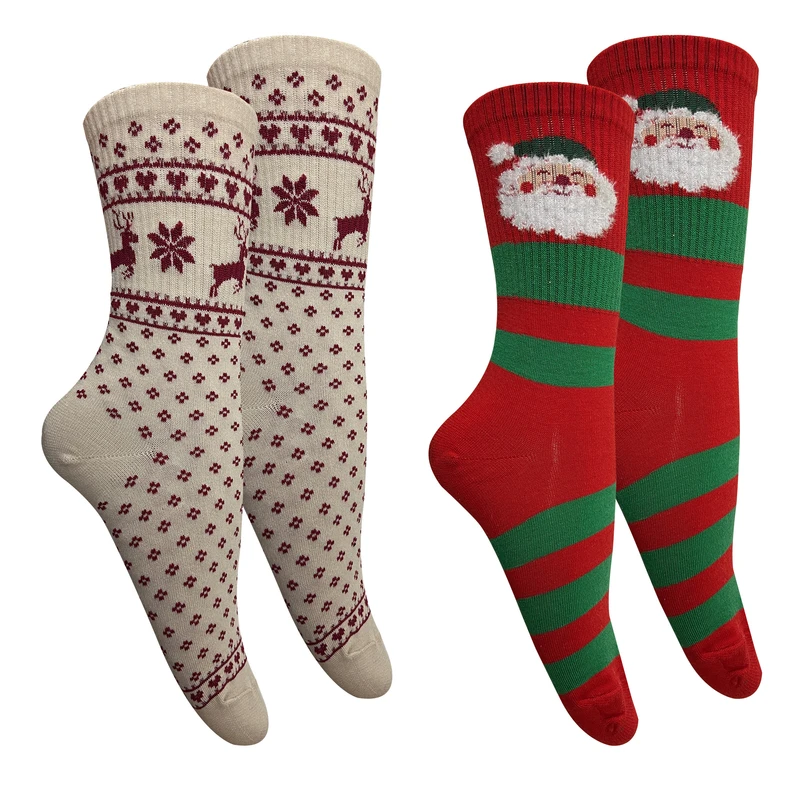 جوراب ساق بلند زنانه تن پوش هنگامه مدل کش اسپرت سال نو بسته 2 عددی