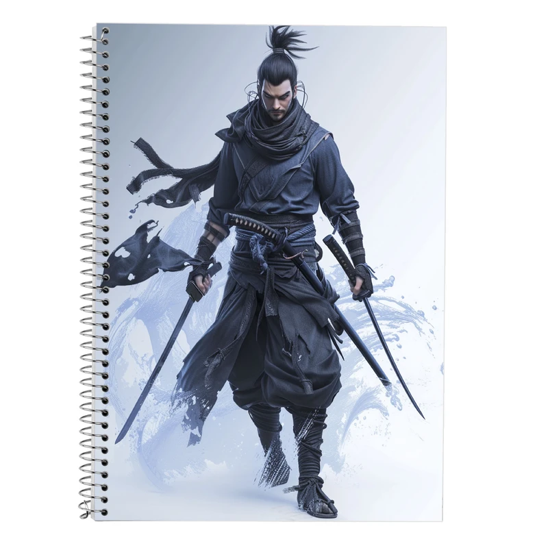 دفتر زبان 50 برگ مدوپد مدل دو خط طرح حیوانات جنگجو کد DF14765