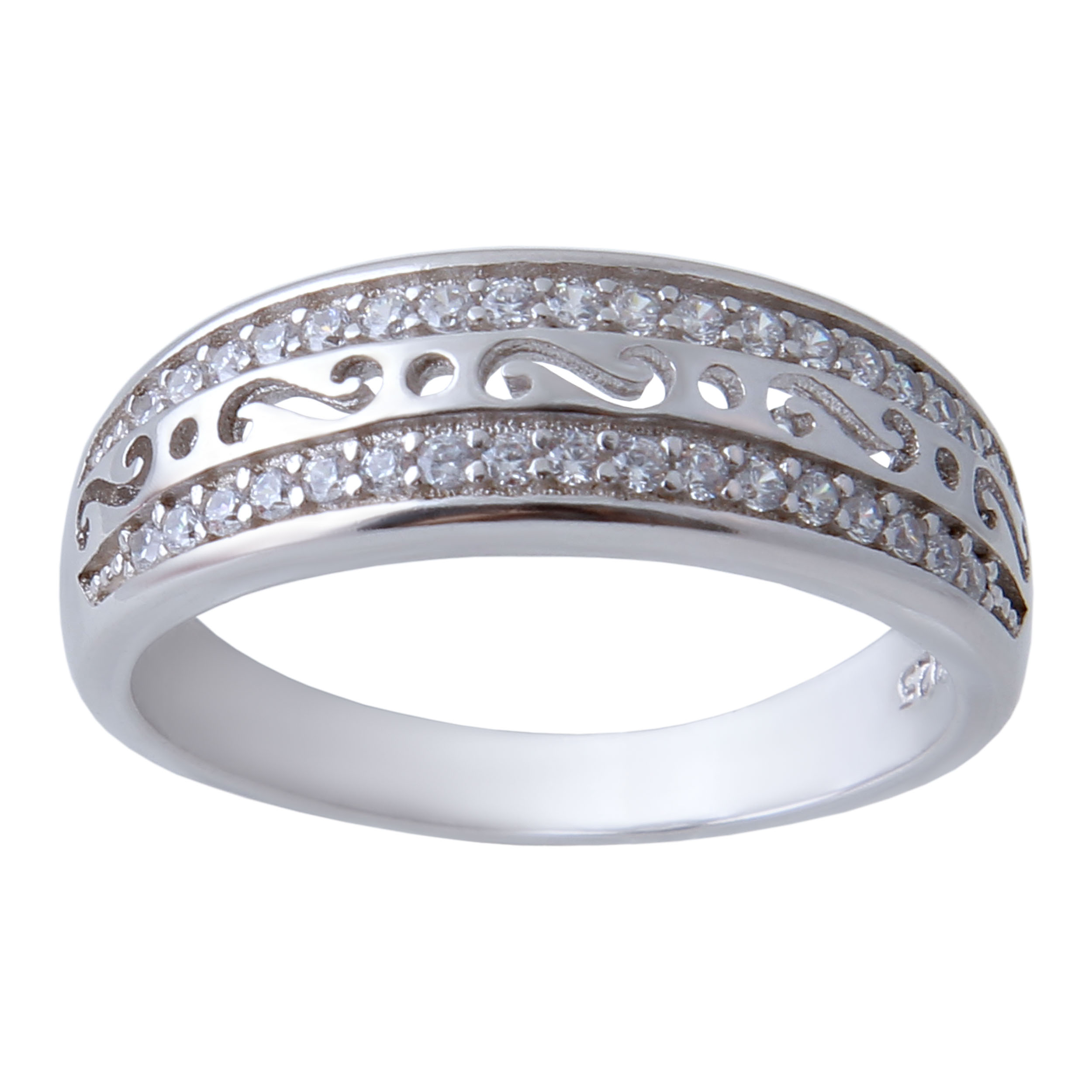      انگشتر نقره زنانه بازرگانی میلادی کد AWR-403