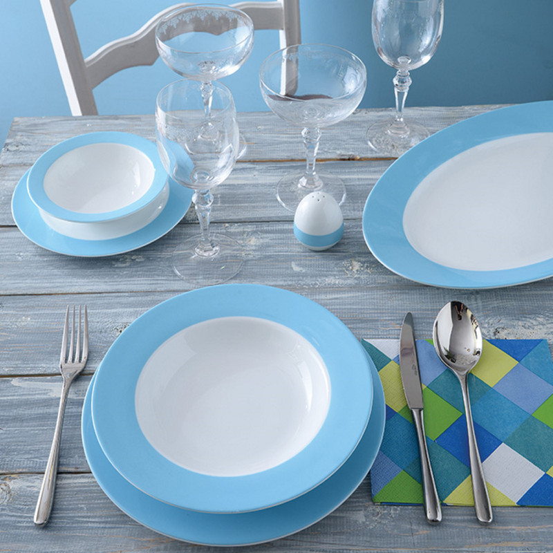 پیش دستی چینی زرین ایران مدل ایتالیا 19 درجه عالی بسته 6 عددی