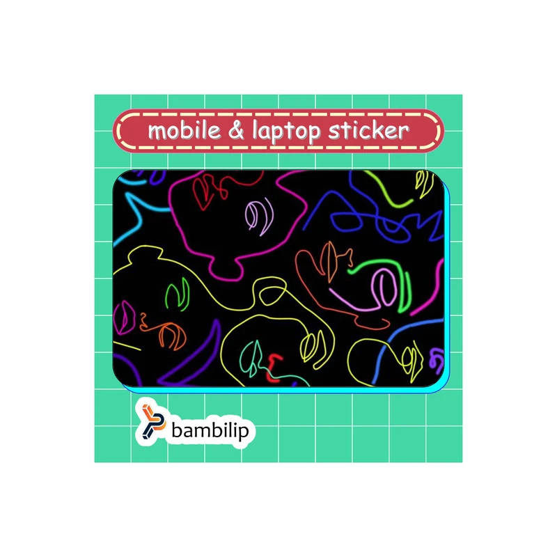 استیکر بامبیلیپ مدل کارت عابر طرح چهره ها کد 1342904