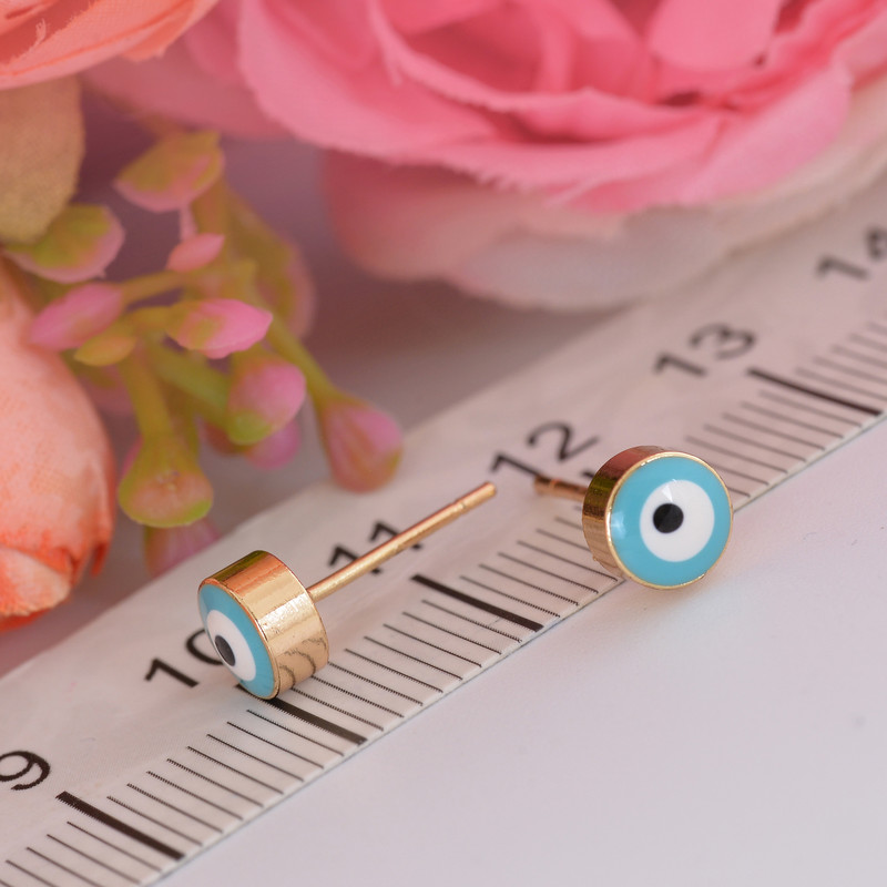 گوشواره زنانه ماصرم مدل چشم نظر کد ER2009 گوشواره زنانه ماصرم مدل چشم نظر کد ER2009