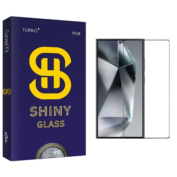 محافظ صفحه نمایش شیشه ای آتوچبو مدل Shiny FullGlue مناسب برای گوشی موبایل سامسونگ Galaxy S24 Ultra