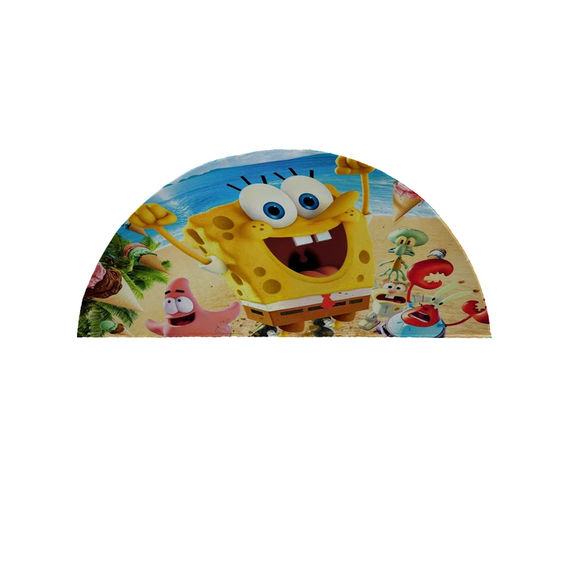 پادری مدل نیم دایره طرح باب اسفنجی کد 8548 سایز 90×45 سانتی متر