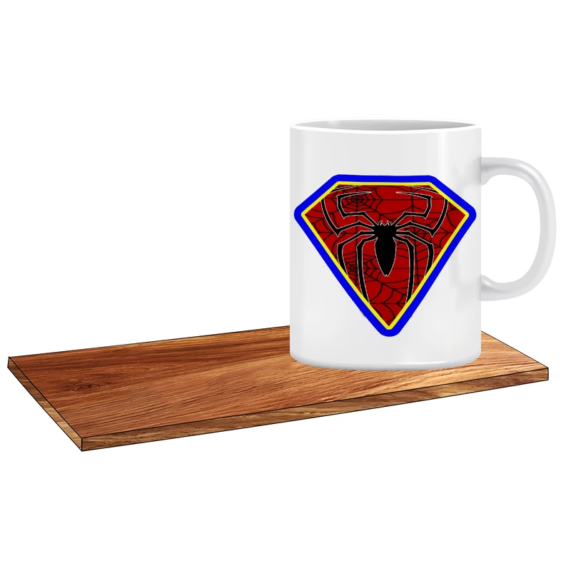 ماگ ال ایکس پی طرح پسرانه مردعنکبوتی کد 336 به همراه زیر لیوانی