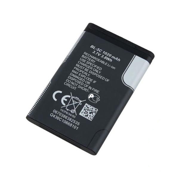 باتری موبایل مدل BL-5C ظرفیت 1020 میلی آمپر ساعت مناسب گوشی موبایل نوکیا 1616