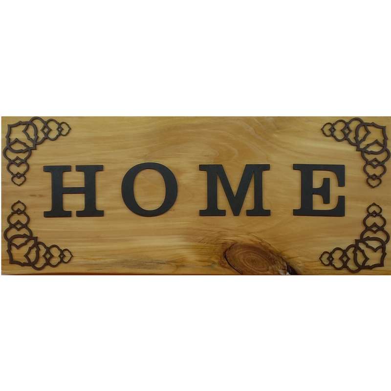 دیوار کوب چوبی مدل دکوراتیو طرح home