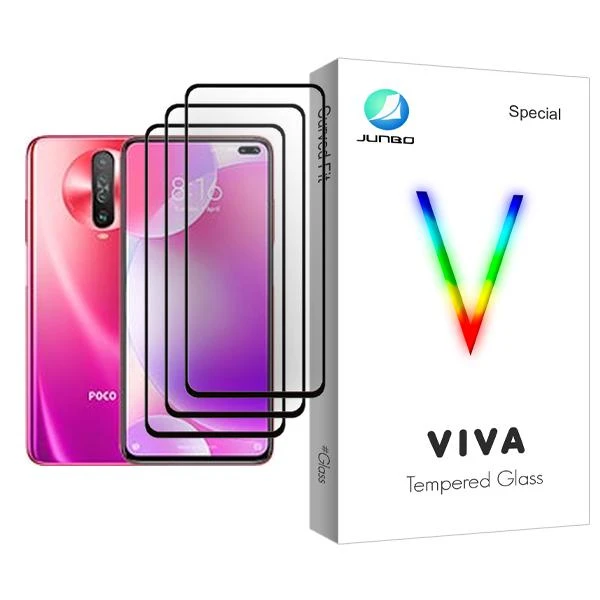 محافظ صفحه نمایش جانبو مدل Viva Glass MIX003 مناسب برای گوشی موبایل شیائومی Poco X2 بسته سه عددی