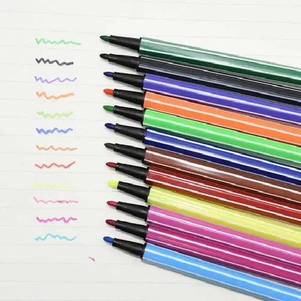 ماژیک رنگ آمیزی ۱۲ رنگ طرح هویج