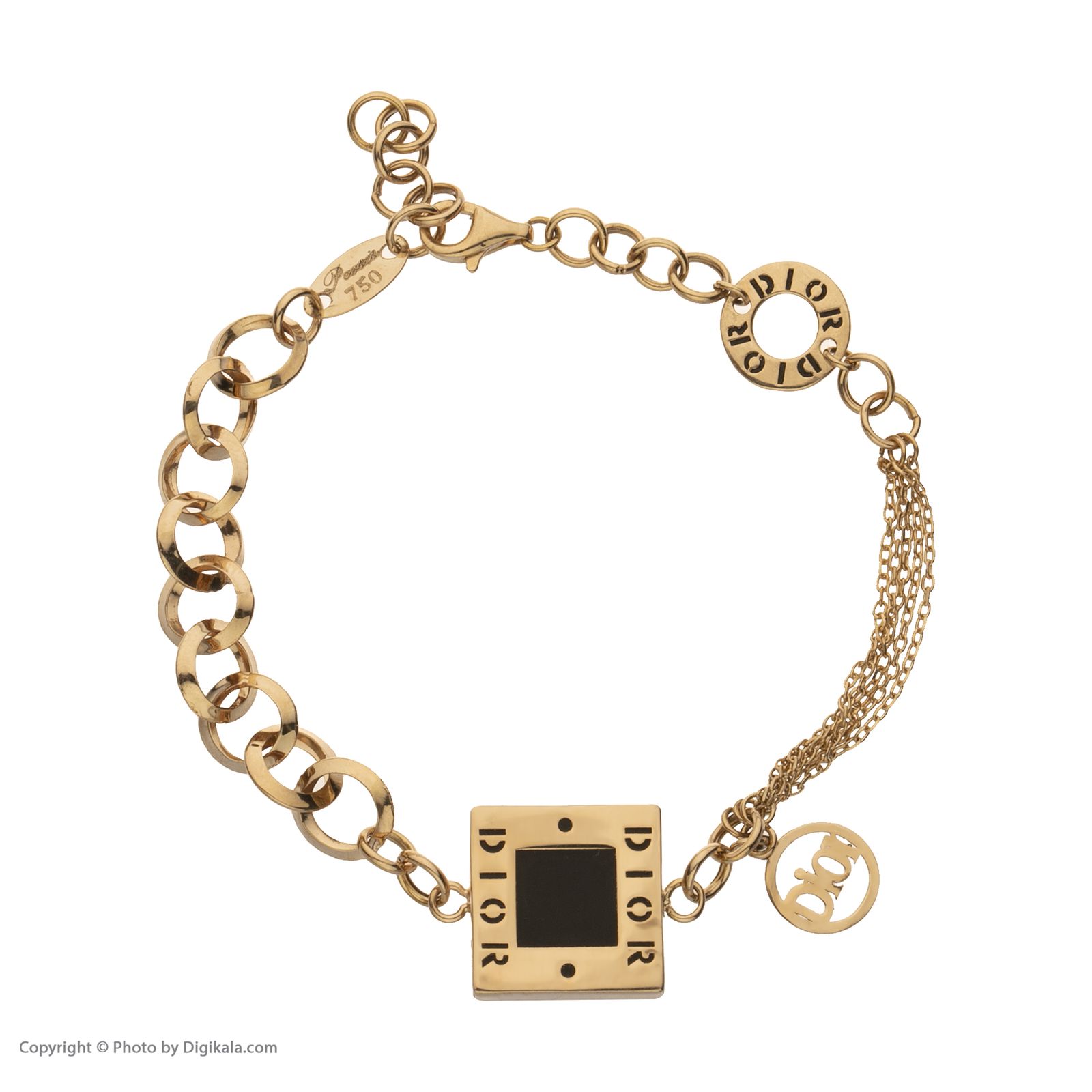 دستبند طلا 18 عیار زنانه مایا ماهک مدل MB1225 -  - 2