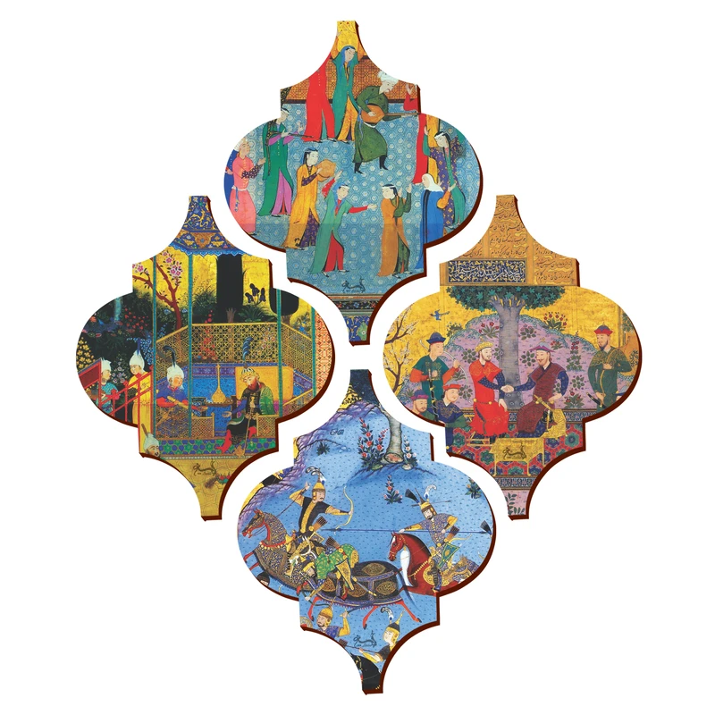 زیر لیوانی مدل شاهنامه مجموعه 4 عددی