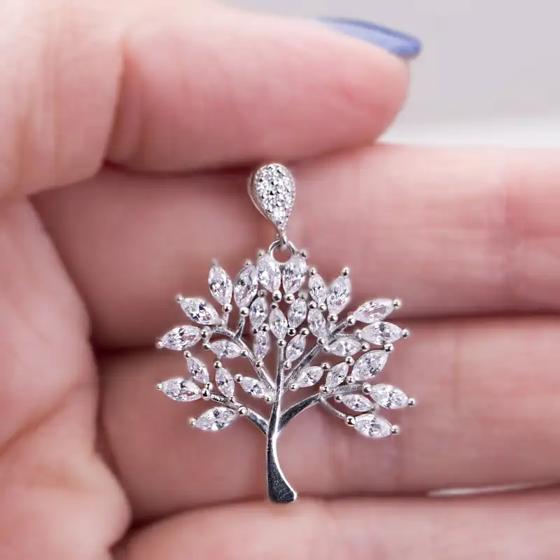 آویز گردنبند نقره زنانه مدل 665