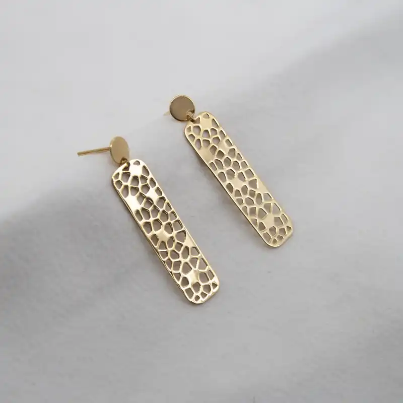 گوشواره طلا 18 عیار زنانه دُرج مدل DE79