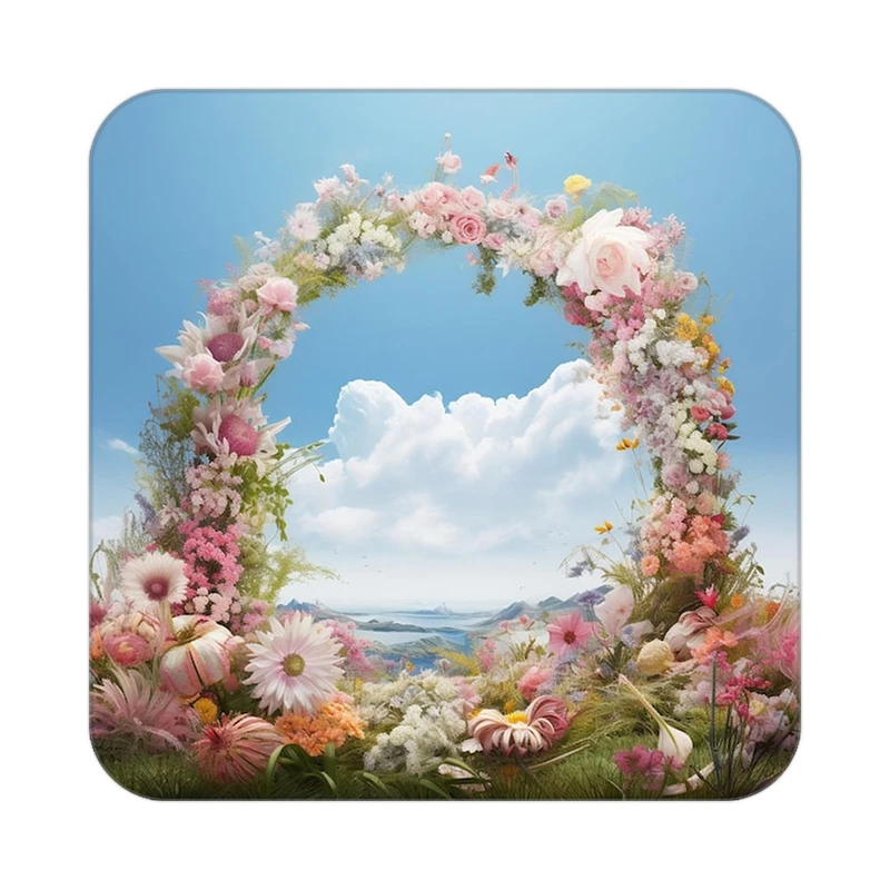 زیر لیوانی کاکتی طرح گل مدل mp16221