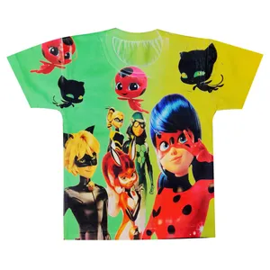 تی شرت دخترانه طرح دختر کفشدوزکی کد X160