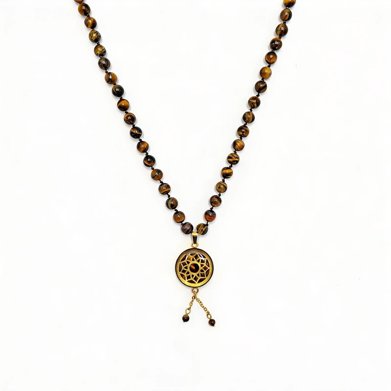 گردنبند زنانه مارک گلد مدل روکش طلا طرح دریم کچر کد GN910