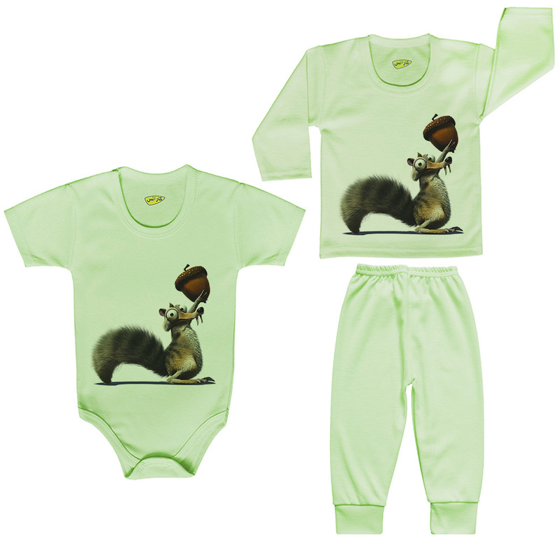 ست 3 تکه لباس نوزادی کارانس مدل PRSG-1