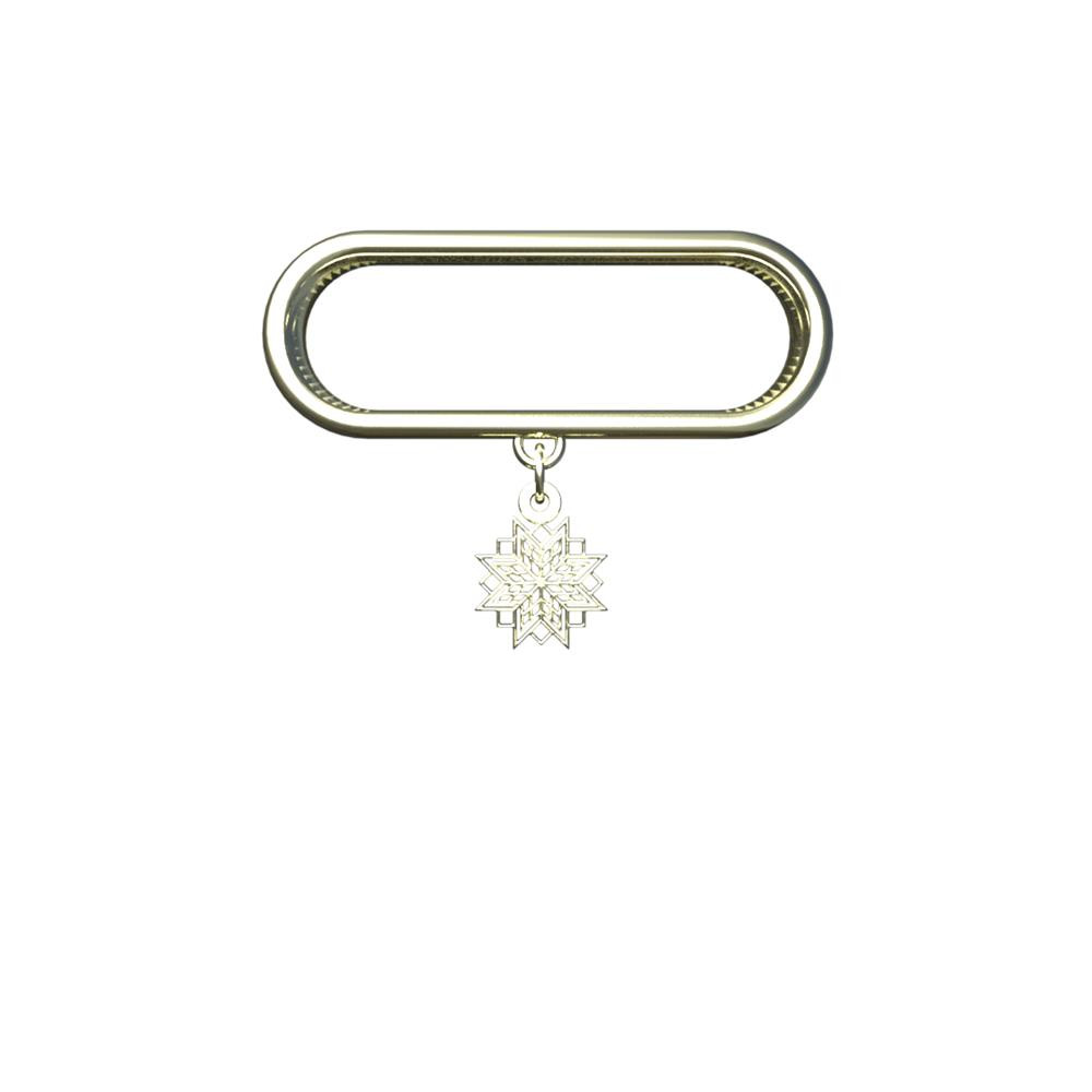 پین ساعت طلا 18 عیار زنانه مدوپد مدل اسلیمی کد SA1-1007