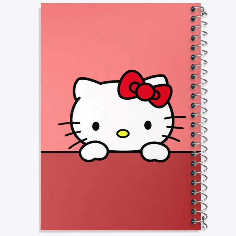 دفتر ژورنال نویسی 50 برگ خندالو مدل نقطه ای طرح هلو کیتی Hello Kitty کد 2473