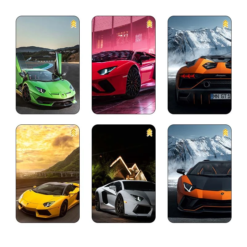 استيکر کارت کارنيکا طرح لامبورگینی اونتادور Lamborghini Aventador کد 83584 مجموعه 6 عددی