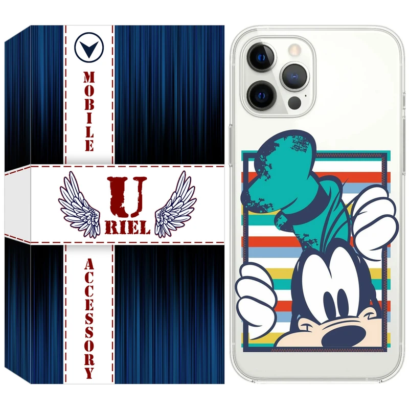 کاور یوریل مدل Clear کد 2 طرح سگ مناسب برای گوشی موبایل اپل iPhone 13 Pro Max