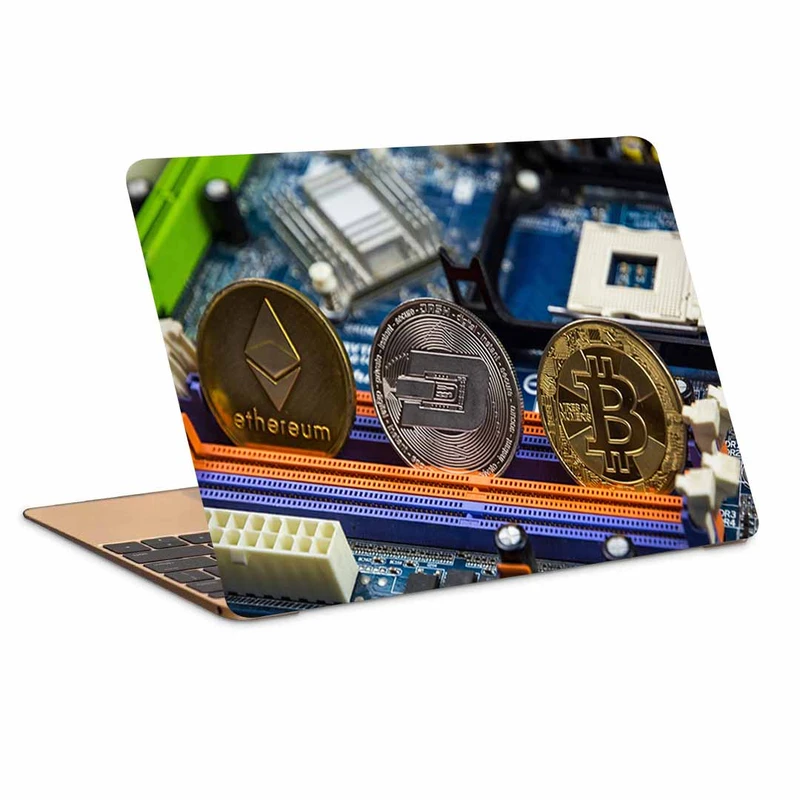 استیکر لپ تاپ طرح bitcoinکد p-1136مناسب برای لپ تاپ 15.6 اینچ