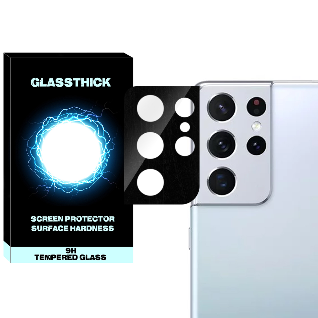 محافظ لنز دوربین گلستیک مدل 3D-GL مناسب برای گوشی موبایل سامسونگ Galaxy S21 Ultra