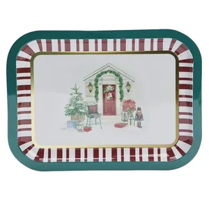 سینی بدون دسته مدل TRENDYilbasiTemali.BYZ سایز 30*23 سانتی متر