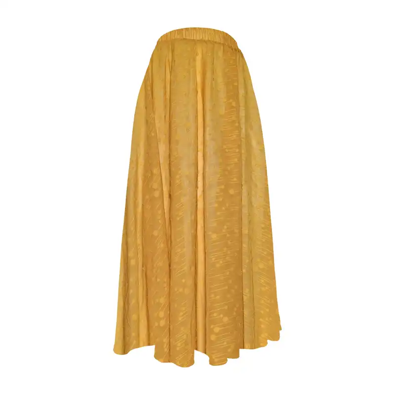 دامن کلوش زنانه مدل H51 رنگ زرد