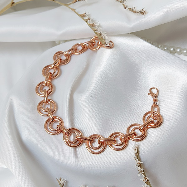 دستبند زنانه مدل دو دایره کد JW450