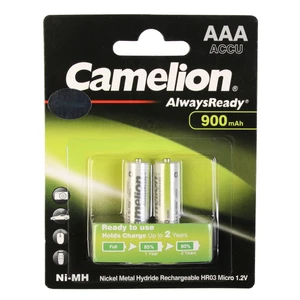 باتری نیم قلمی قابل شارژ کملیون مدل always ready hr03 900 بسته 2 عددی