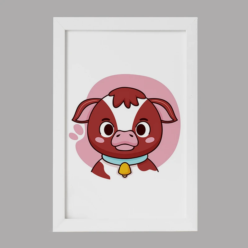 تابلو خندالو مدل گوساله حیوانات بامزه کد 37161