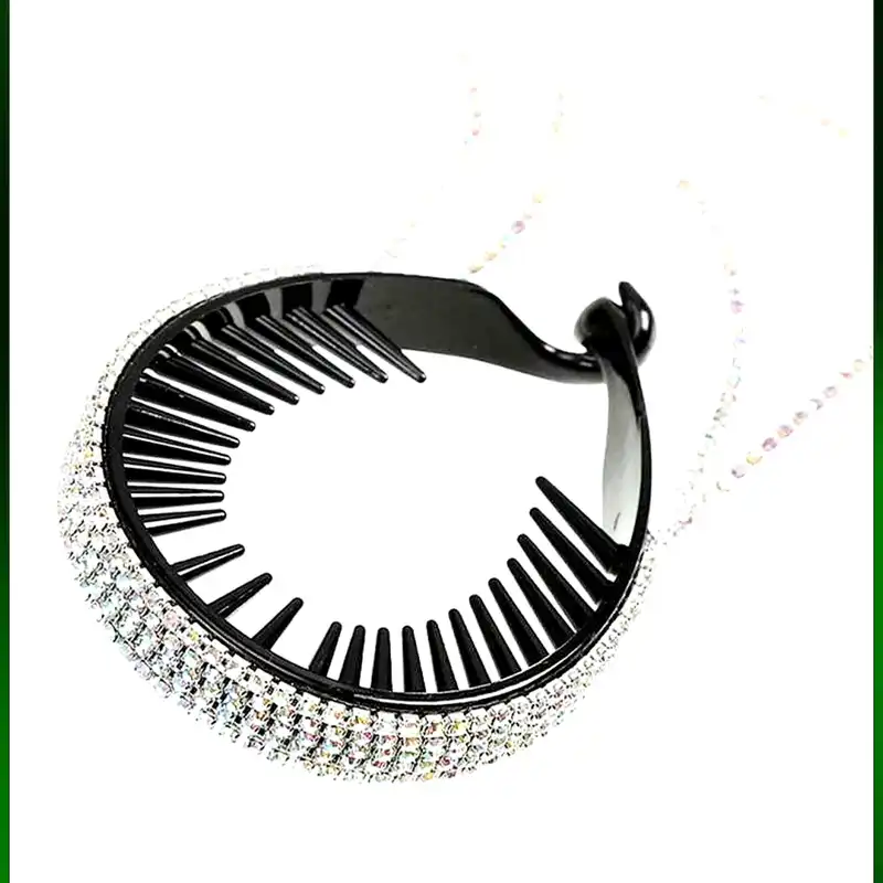 گیره مو زنانه مدل گوجه ای آویزدار طرح سامورایی نگین دار آبشاری کد 1900 brg