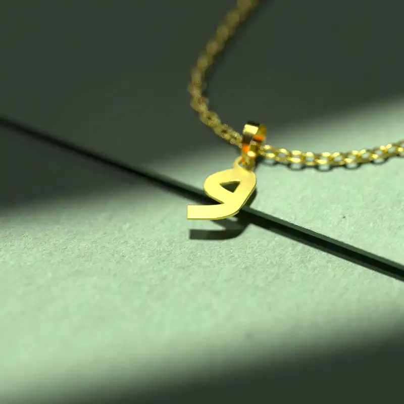 گردنبند طلا 18 عیار زنانه مدوپد مدل حرف و کد I3-1-1458