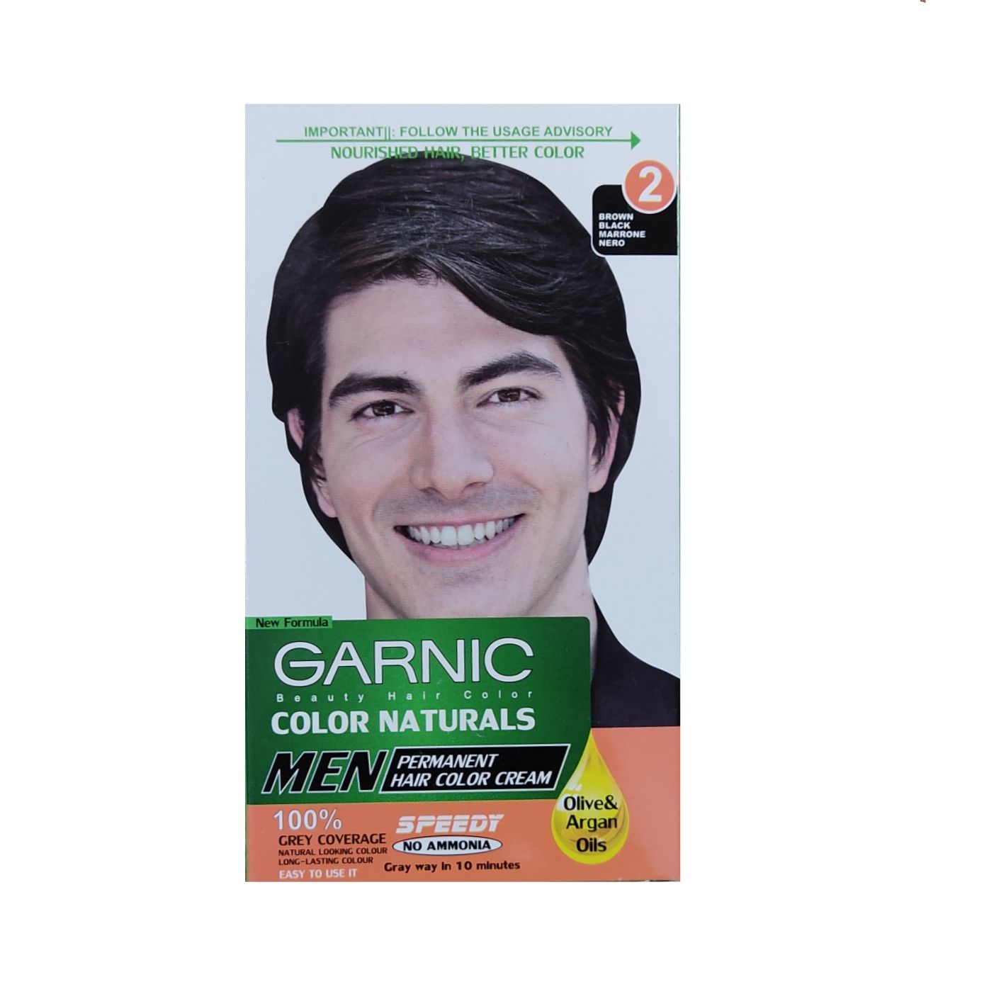 کیت رنگ مو گارنیک شماره 2 حجم ۵۰ میلی لیتر رنگ قهوه ای مشکی - - 2