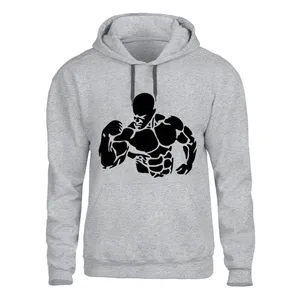 هودی مردانه مدل GYM  کد P70 رنگ طوسی