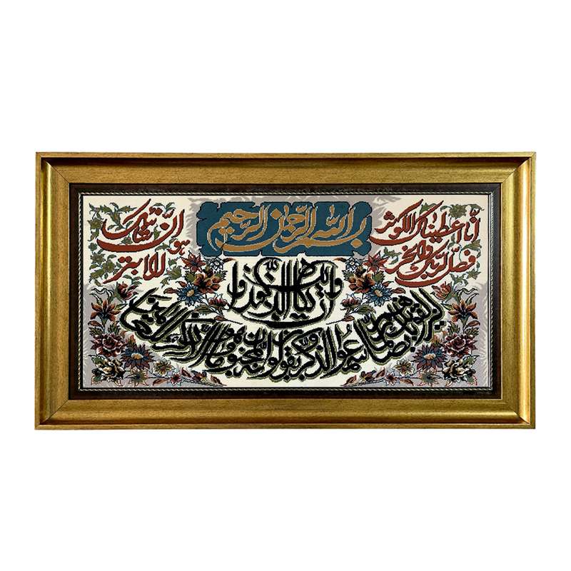 تابلو فرش ماشینی طرح دستبافت مدل وان یکاد کد 7849