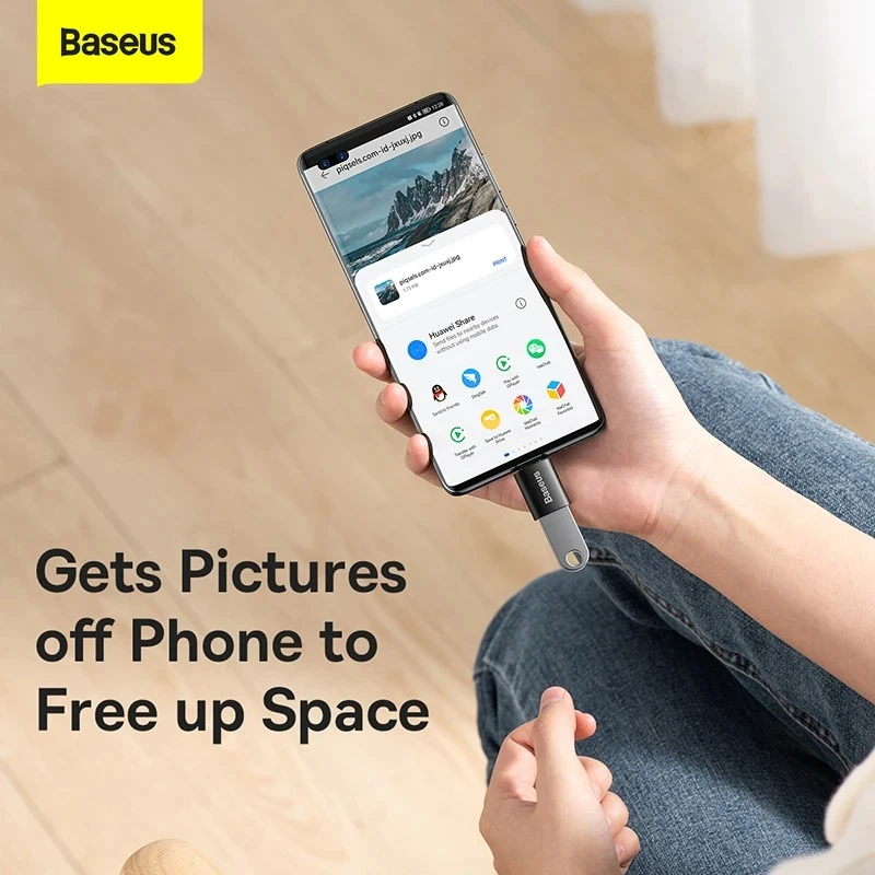 عکس شماره 6 : مبدل usb-c به usb 3.1 بیسوس مدل 10gbps-otg