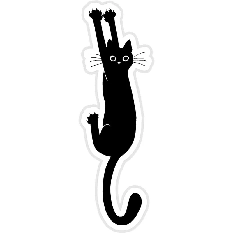 استیکر لپ تاپ طرح Black Cat Holding On کدST204