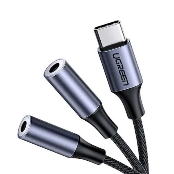 تبدیل 1 به 2 صدا استریو USB-C به 3.5 میلی متر یوگرین مدل 30732-AV144