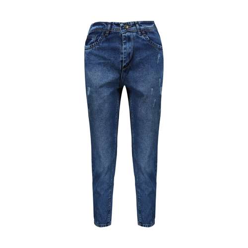 شلوار جین زنانه ویتالیت مدل مام فیت رنگ سرمه ای