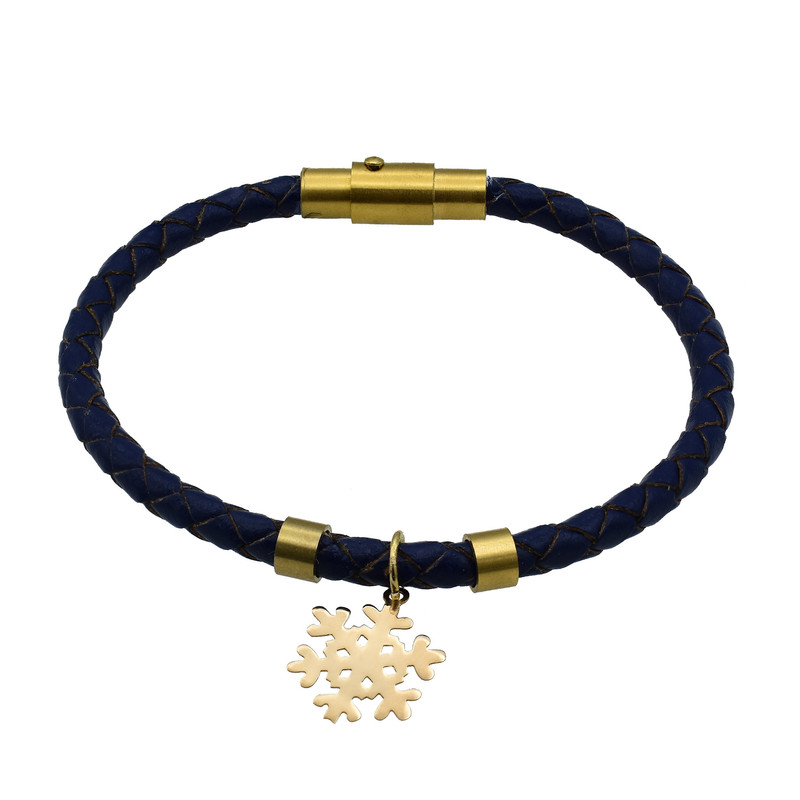 دستبند طلا 18 عیار زنانه الن نار مدل برف LN4172864